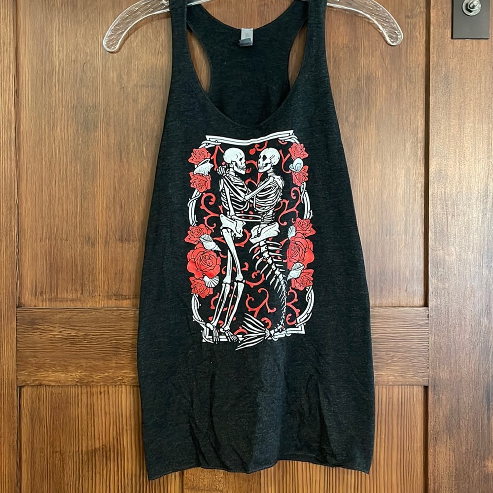 NWOT size small muscle t/ tank man/mermaid skeleton love